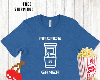 Gaming Shirt "Arcade Gamer" Graphic Tee - Retro Arcade Champion Shirt