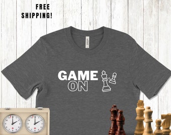 Gaming Shirt "GAME ON" Graphic Tee - Perfect for those who love Chess!