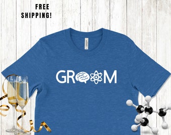 Science Genius T-Shirt: "Groom" Brain & Atom Edition