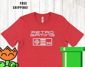 Gaming Shirt "Retro Gaming"  Graphic Tee - Supercharge Your Style with our Trendy Tee
