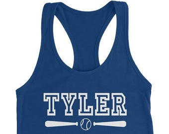 Personalized Baseball Mom Shirt, Baseball Mom Tank Top, Baseball Mom Custom Tank, Baseball Shirt, Baseball Tank Top