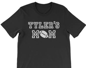 Personalized Football Mom Shirt, Custom Football Mom Shirt, Football Mom T Shirt, Football Shirt, Custom Football Mom T-Shirt