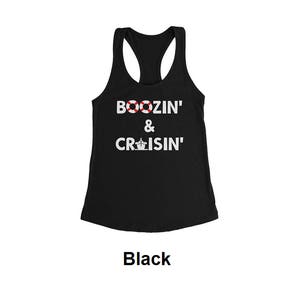 Boozing and Cruising Tank, Boozin and Cruisin Tank Top, Custom Cruise Shirt, Custom Cruise Tank Top, Vacation Tank, Booze Cruise Shirt image 3