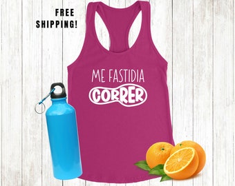 Spanish Humor Running Tank: "Me Fastidia Correr" - Perfect for Reluctant Runners!