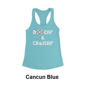 Boozing and Cruising Tank, Boozin and Cruisin Tank Top, Custom Cruise Shirt, Custom Cruise Tank Top, Vacation Tank, Booze Cruise Shirt image 5