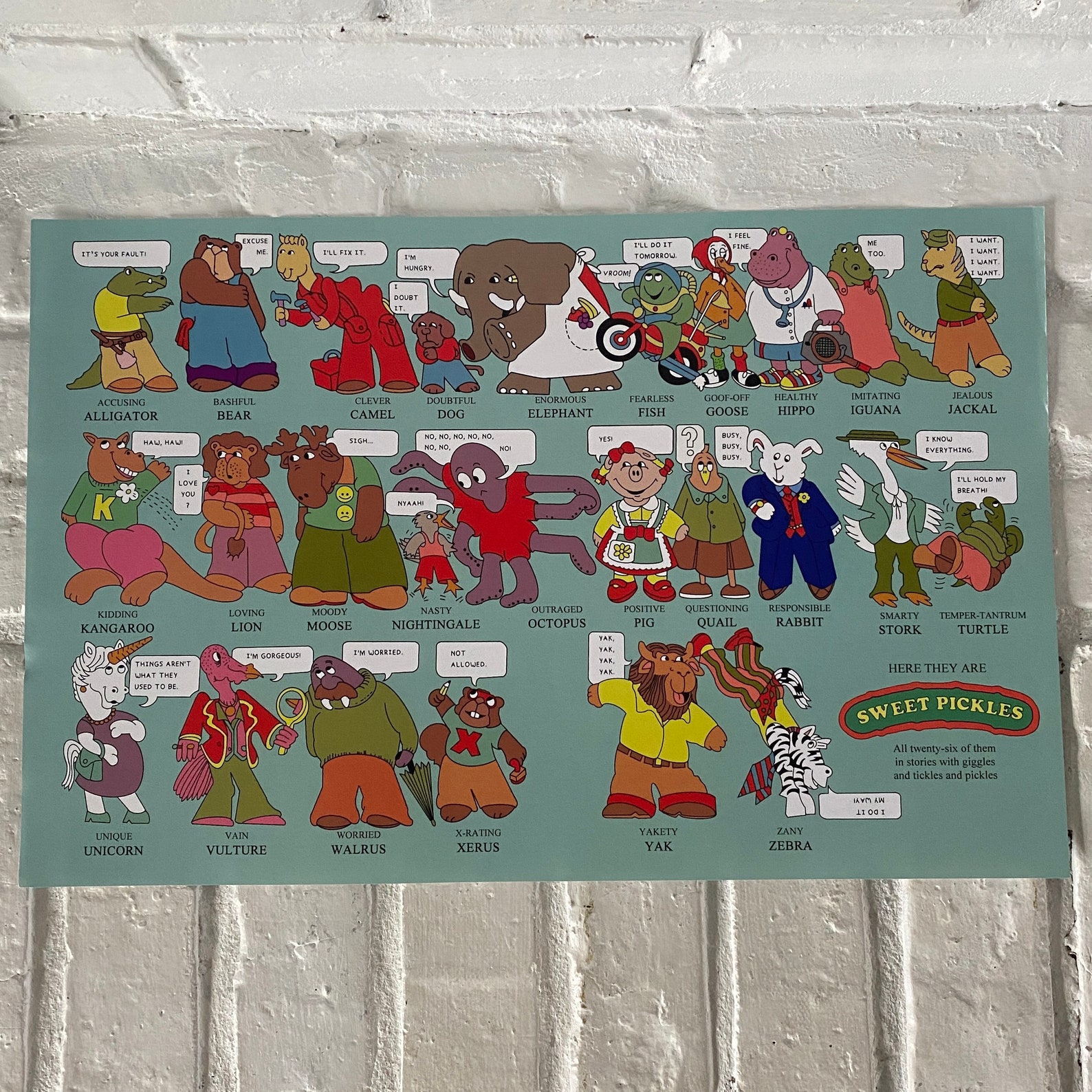 Sweet Pickles Classic Characters Poster Etsy