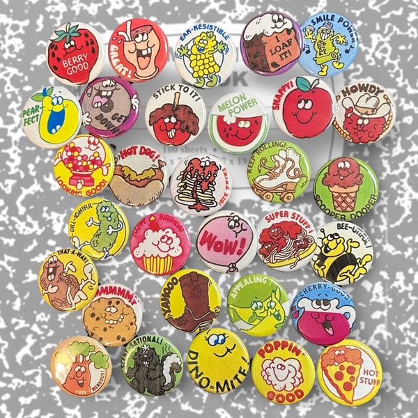 Scratch & Sniff Replica Buttons (or Magnets) You Pick!