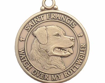 Rottweiler Saint Francis Dog Tag