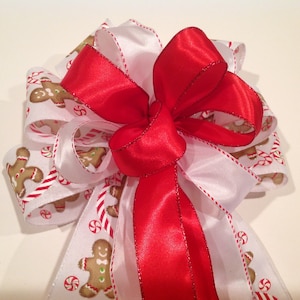 Christmas Wreath bow Christmas tree bow Lamp post bow Lantern bow Party bow  Christmas wedding bow