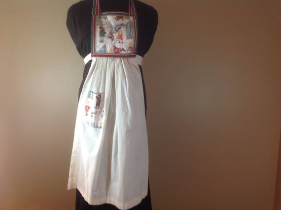 Christmas bib apron Hostess apron Winter bib apro… - image 5