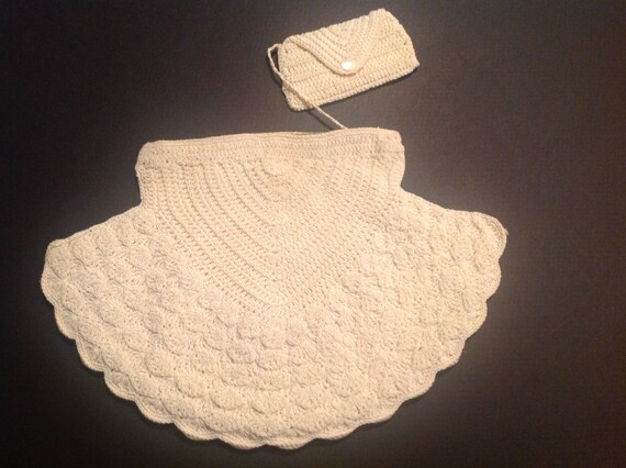 Crochet clutch Vintage evening bag Wedding clutch… - image 2
