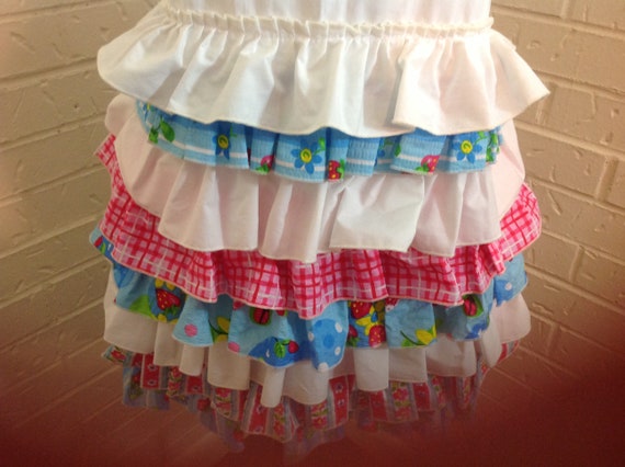 Ruffled full apron Summer apron. Kitchen apron Pa… - image 4