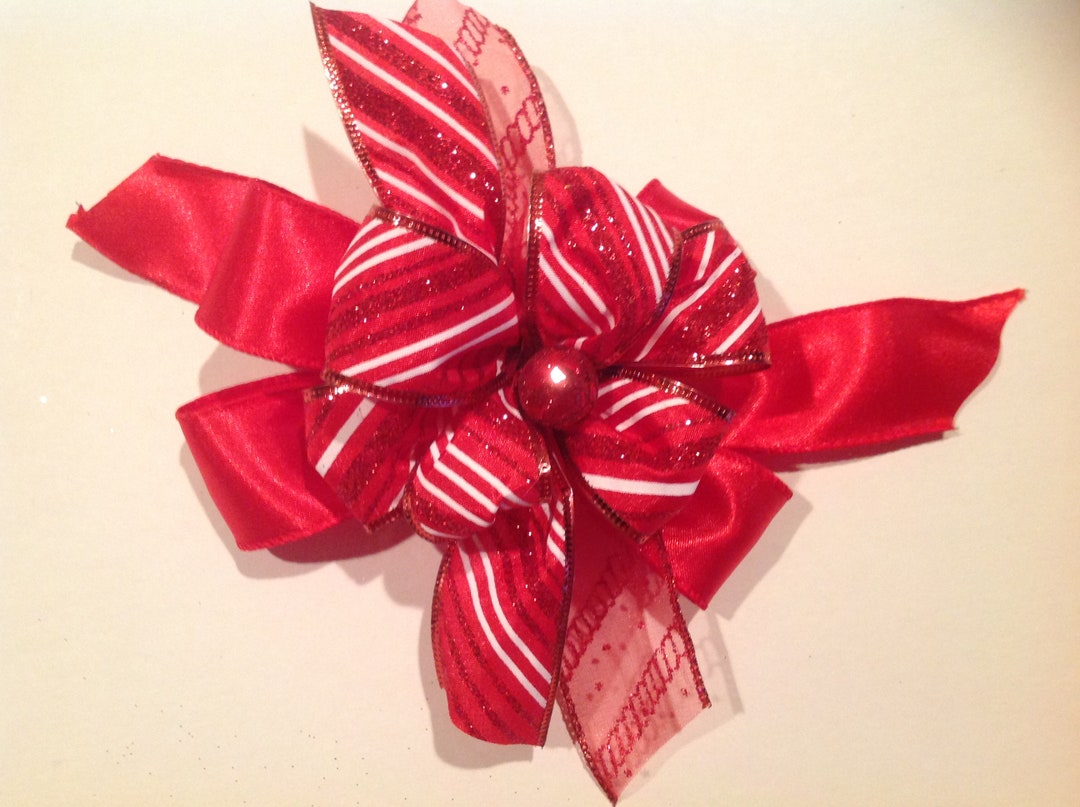 Christmas Gift Wrap Bow Christmas Tree Decoration Wreath Bow Etsy