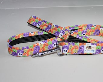 PURPLE PUMPKINS Nylon Dog Leashes with Metal Swivel Snap Hook