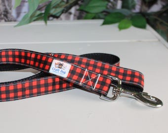 PLAID  Nylon Dog Leashes with Metal Swivel Snap Hook