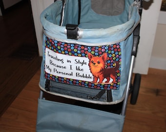Fabric Pet Stroller Signs with Heat Transfer Labels
