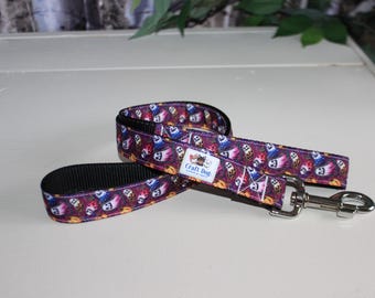 PURPLE GHOST   Nylon Dog Leashes with Metal Swivel Snap Hook