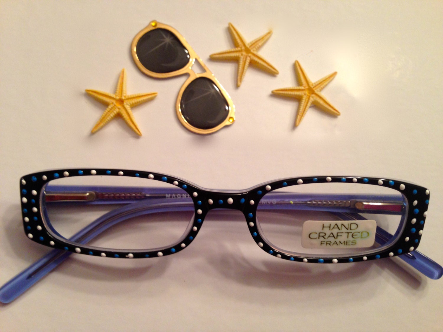 Custom made hand painted reading glasses. Stylish and fun to Etsy