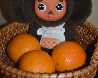 Cheburashka doll. "Baker". Vintage Cheburashka from Russia. Multi pulti.