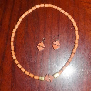 Aarikka necklace and earrings. Vintage Finnish  design.