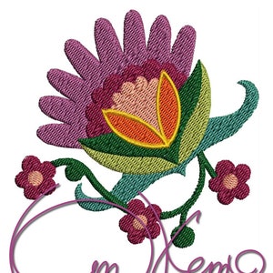Machine embroidery design - Hungarian flower PES Instant download 7x5 Brother Design