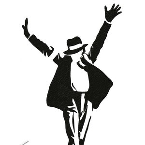 Desenho de bordado à máquina Michael Jackson Digitalizado PES Download instantâneo 7x5 King Of Music