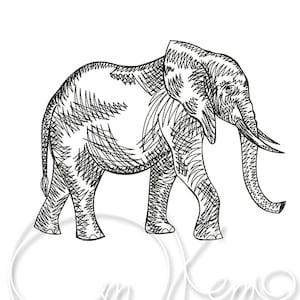MACHINE EMBROIDERY DESIGN Elephant Embroidery 4x4 7x5 Elephant Design
