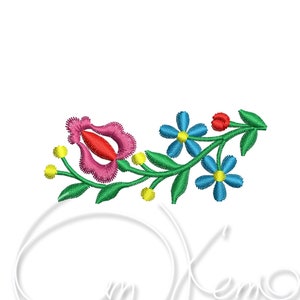 Machine embroidery design - Hungarian flowers PES Instant download 4x4 Digitized embroidery formats Hungarian embroidery