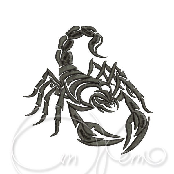 Machine Embroidery Design Scorpion 4 sizes PES Instant download 2x2 3x3 4x4