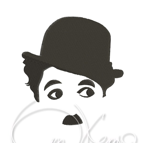 Machine embroidery design Charlie Chaplin design Instant download 4x4 7x5 Old Movies