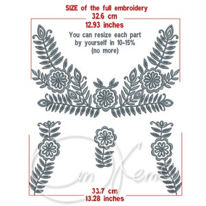Machine embroidery design - Mexican dress for woman Digitized 7x5 12x8 Mexican Design Flowers Ethnic dress pes