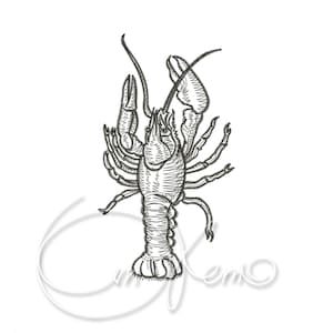 PROJETO DE BORDADO À MÁQUINA - bordado de lagostim, bordado de mar, desenho de bordado de iate, estilo náutico