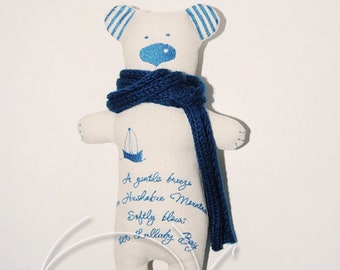 In the hoop MACHINE EMBROIDERY File - ITH Lullaby Bear, Bear toy