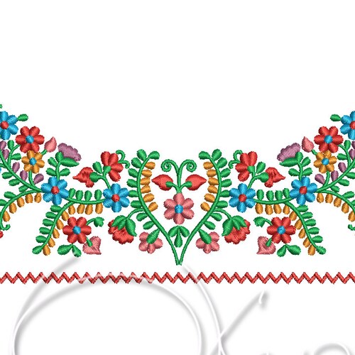 Machine Embroidery Design Mexican Dress Design PES Instant - Etsy
