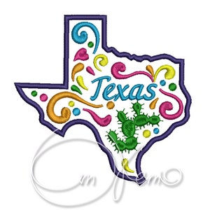 Machine embroidery design - Texas state  Calavera PES Instant download 4x4 7x5 Mexican design