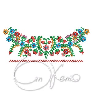Machine Embroidery Design Mexican dress design PES Instant download 4x4 (2 sizes) 7x5 6x10 Mexican Flower