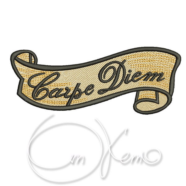 MACHINE EMBROIDERY DESIGN - Broderie de tatouage old school, carpe diem broderie