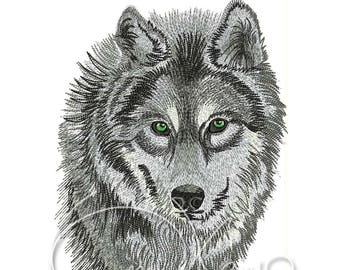 Machine embroidery design - Wolf Digitized PES Instant download 7x5 6x10 Power of nature The Beast