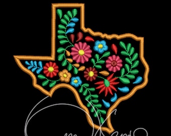 Machine embroidery design - Texas US states Calavera PES Instant download 4x4 7x5 Mexican design