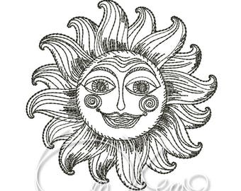 MACHINE EMBROIDERY DESIGN - Sun