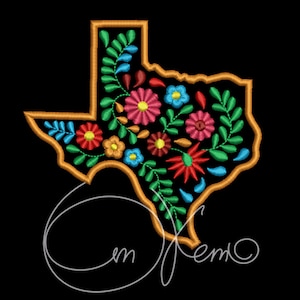 Machine embroidery design - Texas US states Calavera PES Instant download 4x4 7x5 Mexican design