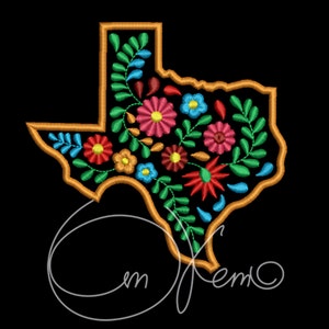 Machine embroidery design - Texas US states Calavera PES Instant download 4x4 7x5 Mexican design