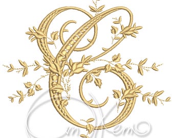 Machine embroidery design Capital letter C Digitized Victorian alphabet style 4x4 7x5 Monogram jef pes hus sew exp pcs dst vp3 xxx