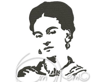 MACHINE EMBROIDERY DESIGN - Frida portrait