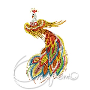 Stickdatei Stickdatei - Firebird PES Sofort Download 7x5 Digitalisierer Vogel