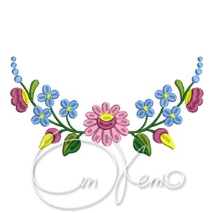 MACHINE EMBROIDERY DESIGN - Hungarian ornament, flower embroidery design, Floral ornament