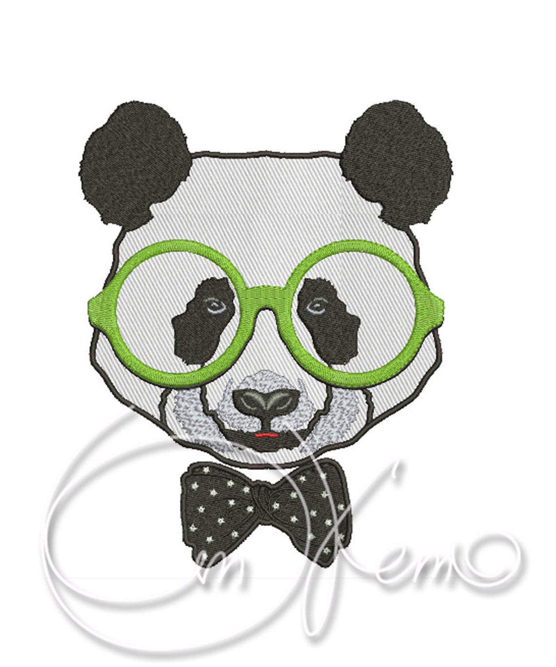 Machine appliqueembroidery file panda applique  etsy