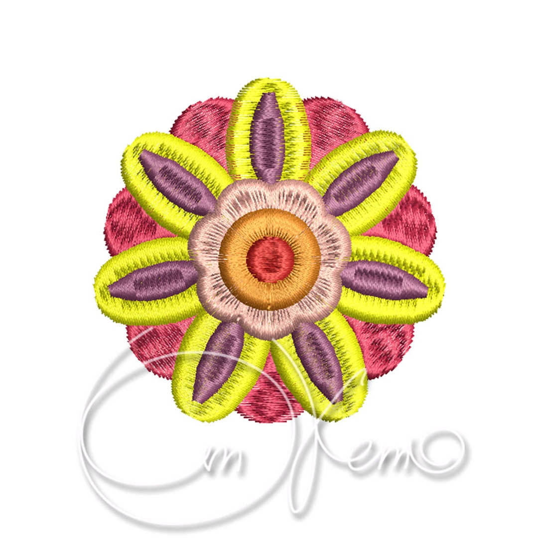 MACHINE EMBROIDERY DESIGN - Flower, Flower Embroidery Design - Etsy