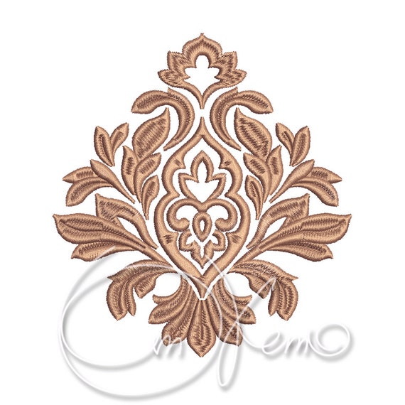 MACHINE EMBROIDERY DESIGN Damask Element Victorian Design Etsy