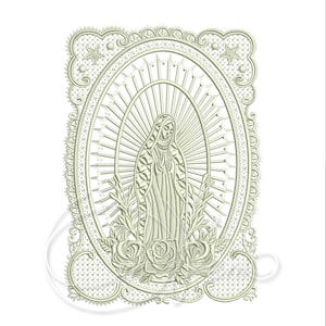 MACHINE EMBROIDERY DESIGN - Our Lady of Guadalupe, mexican style, Mother of God embroidery, Maria embroidery, Virgin Mary embroidery
